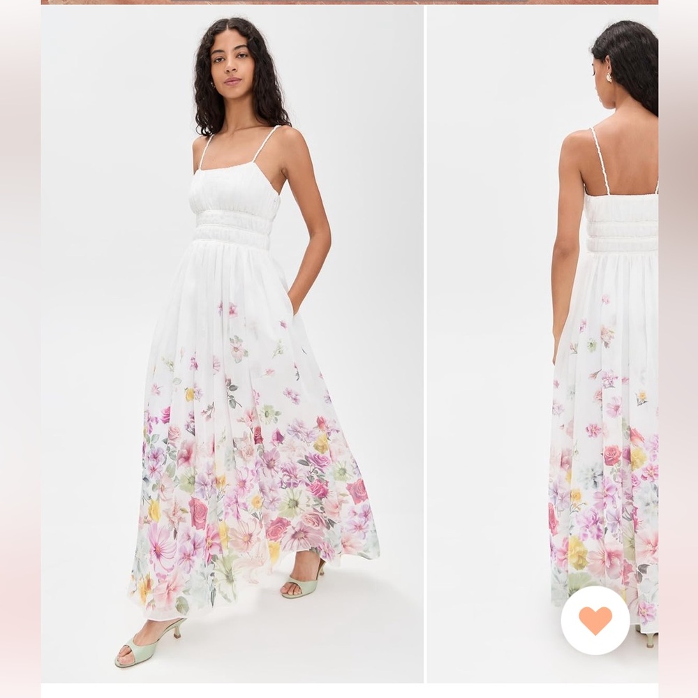 Aje White Floral Maxi Dress - Bridal Wardrobe / Vacation Dress